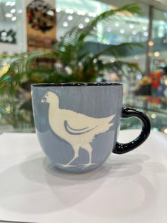 Muted Mist Blue Birds Ceramic Mug