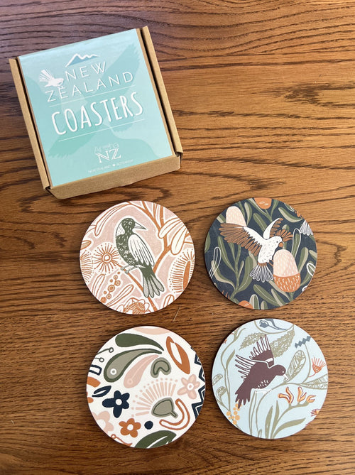 NZ Coaster Set of 4 Melanie Sharpe - Bushland Beauty