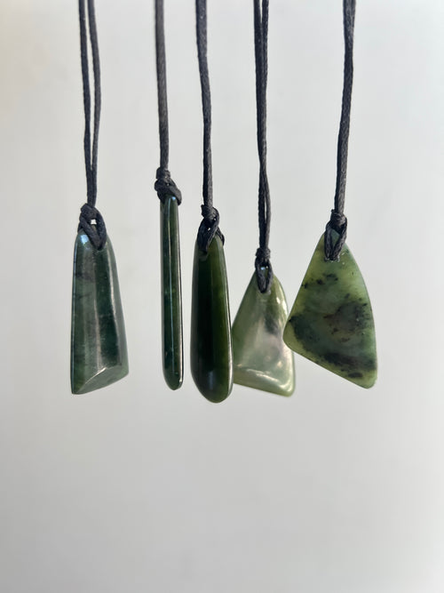 NZ Greenstone Freeform Drop Pendant 40-50mm