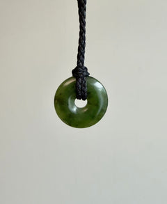 NZ Greenstone Pendant Donut 25mm