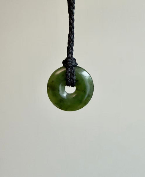 NZ Greenstone Pendant Donut 25mm