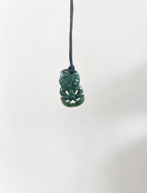 NZ Greenstone / Pounamu Pendant - Hei Tiki