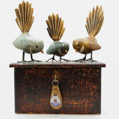 NZ Handcrafted Stone Pīwakawaka | Fantail