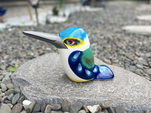 NZ Made Ceramic Bird Ornament - Kingfisher