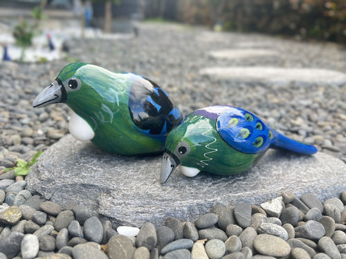 NZ Made Ceramic Bird Ornament - Tui