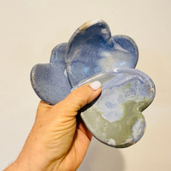 NZ Made Heart Trinket Dish blue