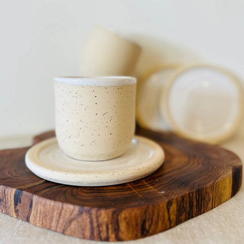 NZ Made Rustic Series | Tumbler + Side Plate Set