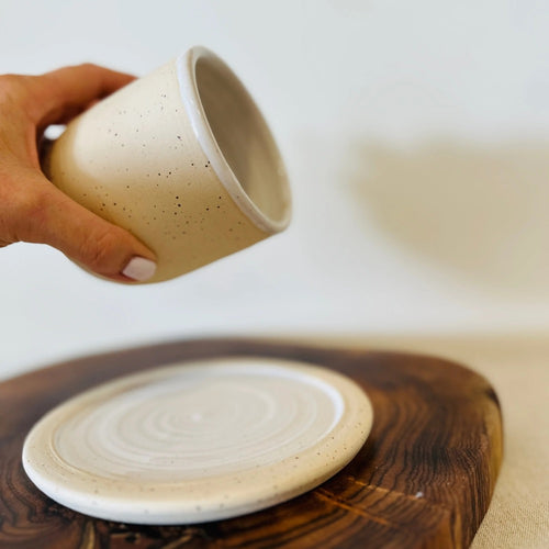 NZ Made Rustic Series | Tumbler + Side Plate Set