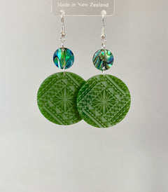 NZ Made Signature Earrings - Paua Link