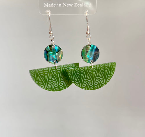 NZ Made Signature Earrings - Paua Link