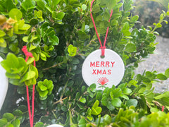 NZ Made Xmas Ceramic Decoration pohutukawa