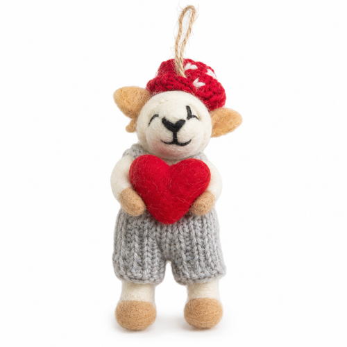 NZ Wool Felt Mushroom Ornament