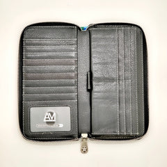 New Long Zip Wallet - Floral Kingfisher