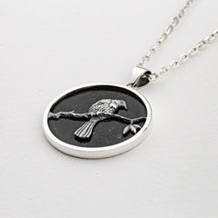 Nick Von K - Black Pounamu Celestial Tui pendant in Sterling Silver