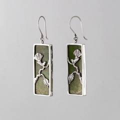 Nick Von K - Pounamu Calypso earrings in Sterling Silver