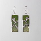 Nick Von K - Pounamu Calypso earrings in Sterling Silver