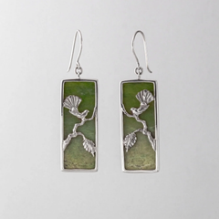 Nick Von K - Pounamu Calypso earrings in Sterling Silver