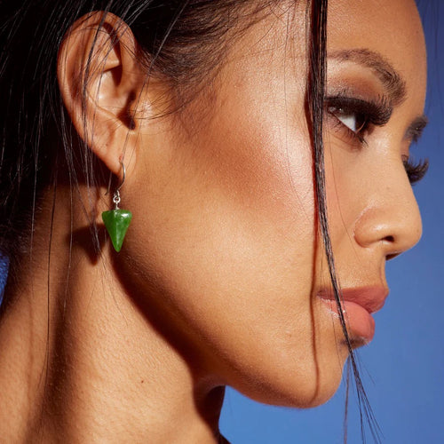 Nick Von K - Pounamu Jet Plane Earrings