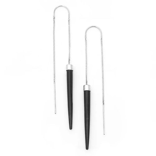 Nick Von K - Slipstream Earrings, Black Buffalo Horn