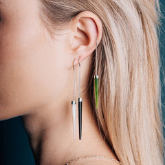 Nick Von K - Slipstream Earrings, Black Buffalo Horn