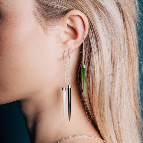 Nick Von K - Slipstream Earrings, Black Buffalo Horn