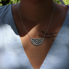 Niho Breastplate Necklace - Silver