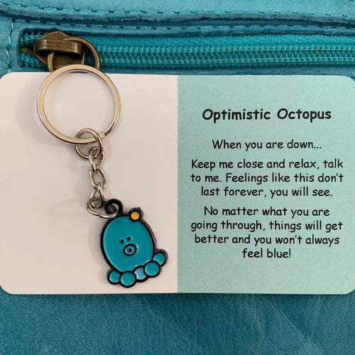 Optimistic octopus key ring