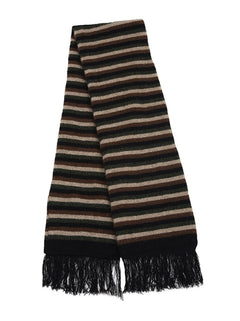 Possum Merino Multi Striped Scarf 9951 Black 