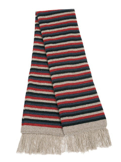 Possum Merino Multi Striped Scarf 9951 Natural 