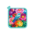 Pot Holder - Floral Kingfisher