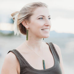Recycled Glass Earrings Rātā Vine (In a Gift Box)