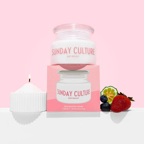 Sand  Wax Candle Jar Berry Bargamot