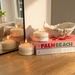 Sand  Wax Candle Jar Buttercream Vanilla 