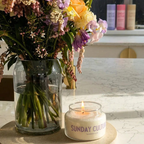 Sand  Wax Candle Jar Passionfruit & Lime