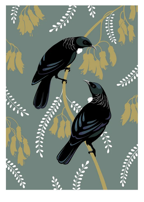 A4 Art Print- Tui Pair