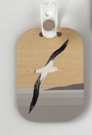 Wood Luggage Tag - Albatross