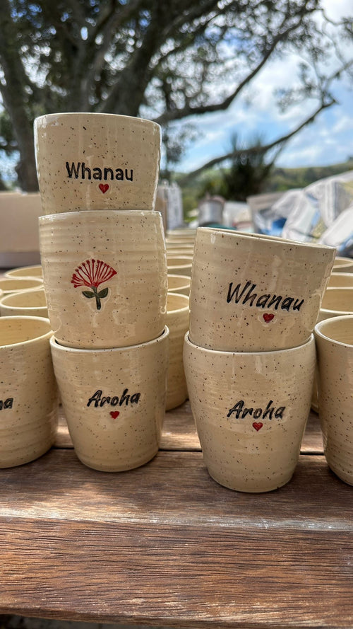 Speckle Ceramic Cup Pohutukawa