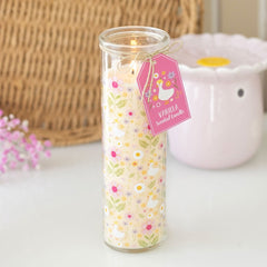 Spring Floral Print Fresh Vanilla Candle