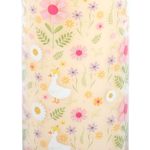 Spring Floral Print Fresh Vanilla Candle