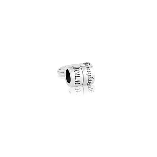 Sterling Silver Charm - Eternity Heart Duo