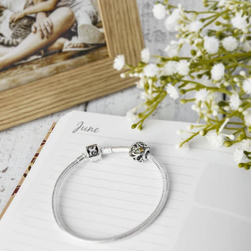 Sterling Silver Charm - June Birthstone (Calmness)
