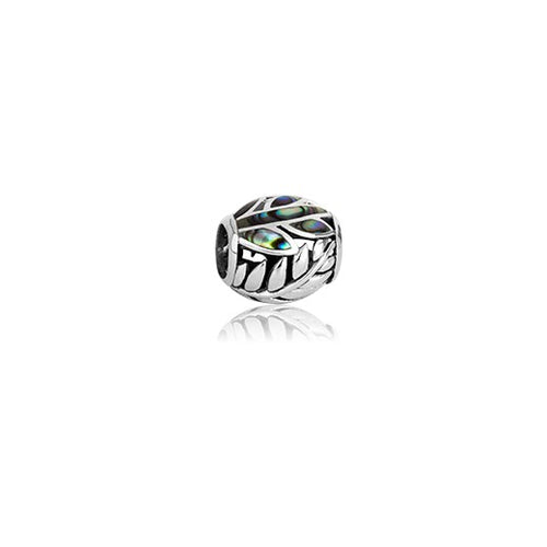 Sterling Silver Charm - NZ Fern Pāua