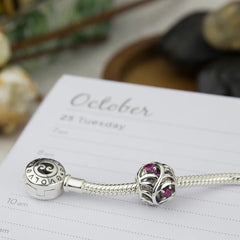 Sterling Silver Charm - October Birthstone (Balance)