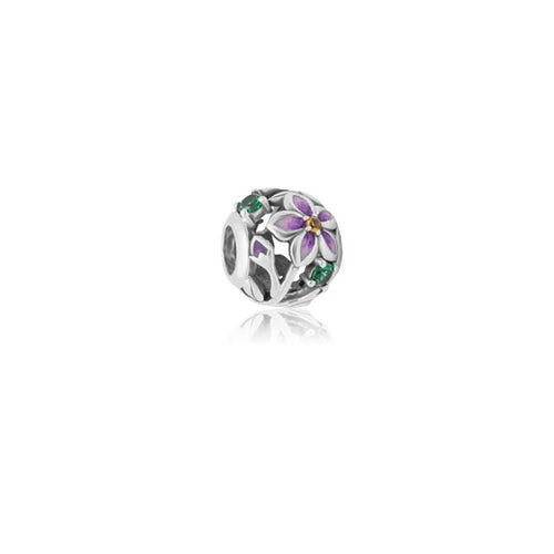 Sterling Silver Charm - Poroporo (Vibrant)