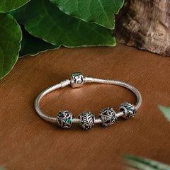 Sterling Silver Charm - Silver Fern CZ (Treasured)