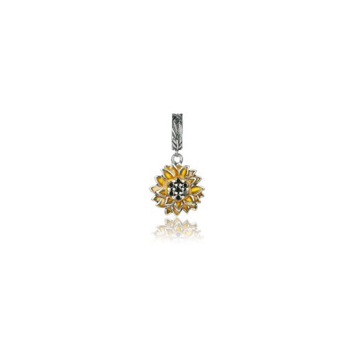 Sterling Silver Charm - Sunflower Pendant Charm (Radiant)