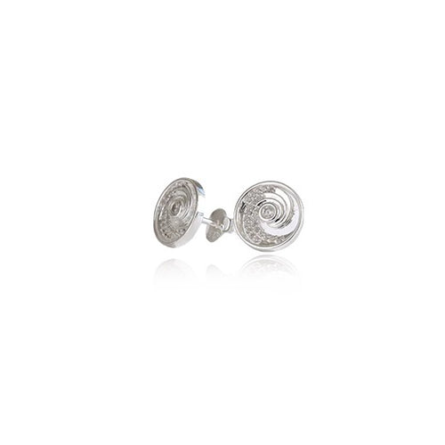 Sterling Silver Earrings - Evolve Ocean Wave Coin