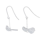 Sterling Silver Earrings - Piwakawaka/Fantail Earrings