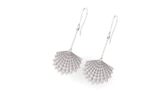 Sterling Silver Earrings - Piwakawaka Tail (Fantail)