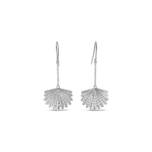 Sterling Silver Earrings - Piwakawaka Tail (Fantail)